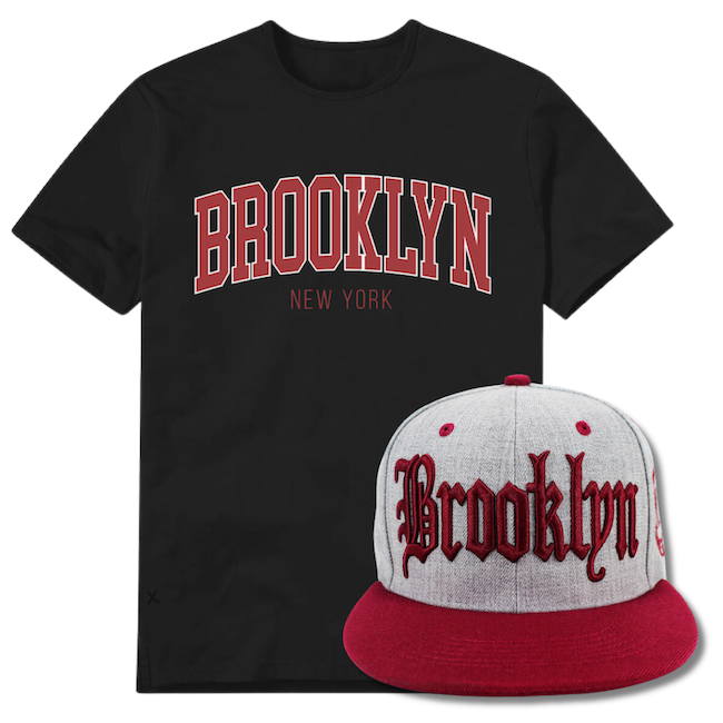 Red Letter Classic Brooklyn T-Shirt and Snapback Hat Combo (2 Colors)