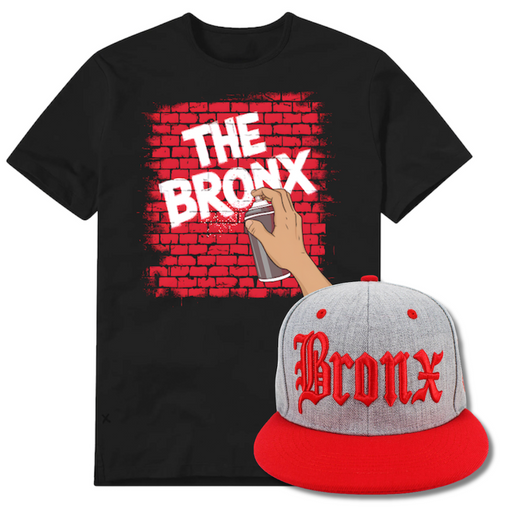 Graffiti BRONX Shirt & Snapback Bundle (2-Piece Set)