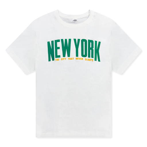 NEW YORK “The City That Never Sleeps” Applique Tees (4 Colors)