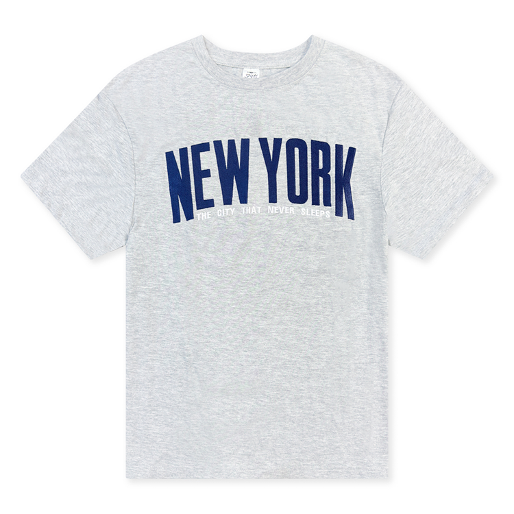 NEW YORK “The City That Never Sleeps” Applique Tees (4 Colors)