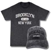 Classic EST. Brooklyn Hat and T-Shirt Combo (4 Colors)
