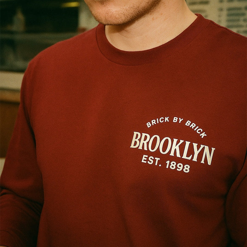 Brooklyn - EST. 1898 Kings County Architecture Cardinal Long Sleeve