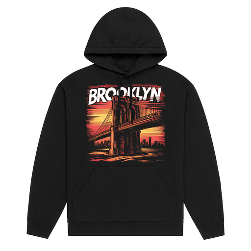 Heavy Cotton Sunrise Brooklyn Bridge Hoodie (7 Sizes)[3 Colors]