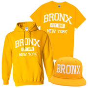 Vintage Est. 1898 BRONX Shirt, Hoodie & Hat Bundle (3-Piece Set)