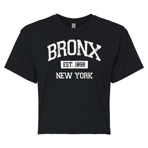 Ladies Vintage Est. 1898 BRONX Crop Top Shirt (7 Sizes)
