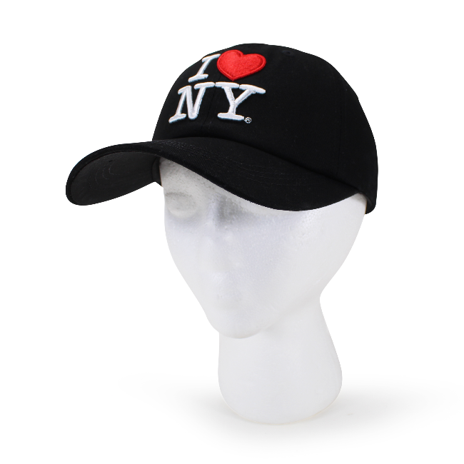 Official Embroidered I Love NY Hat | I Love New York Hat (Black, White)