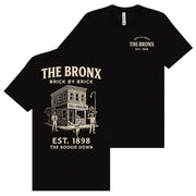 The Bronx: EST. 1898 "The Boogie Down" Architecture Black T-Shirt