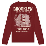 Brooklyn - EST. 1898 Kings County Architecture Cardinal Long Sleeve