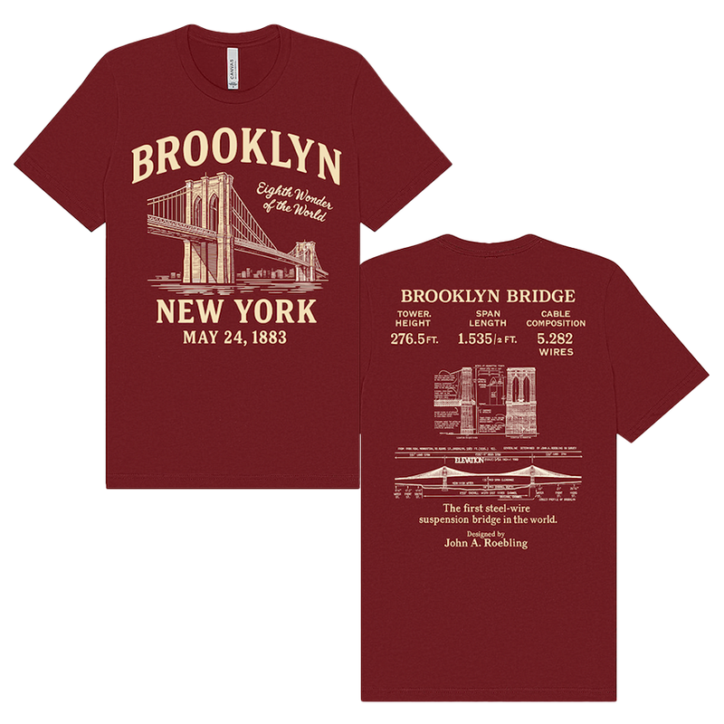 Brooklyn Bridge 1883 – “Eighth Wonder” Tribute Tee