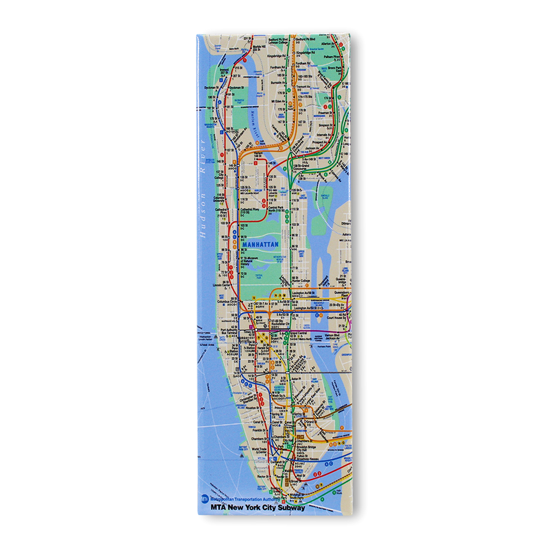 Official Vertical MTA Manhattan Subway Map Vinyl Magnet | MTA Gift Shop