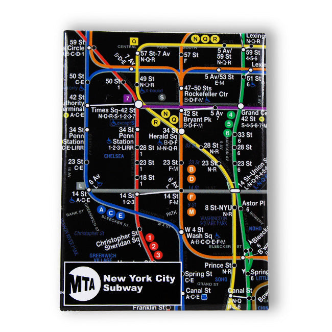 Official MTA Map Vinyl Magnet | MTA Gift Shop (2 Colors) — NY Souvenir ...