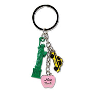 Acrylic Enamel Charms "NEW YORK" Taxi Big Apple Statue of Liberty Keychain