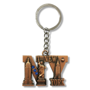 Full Metal "NY" Monuments Keychain (2 Colors)