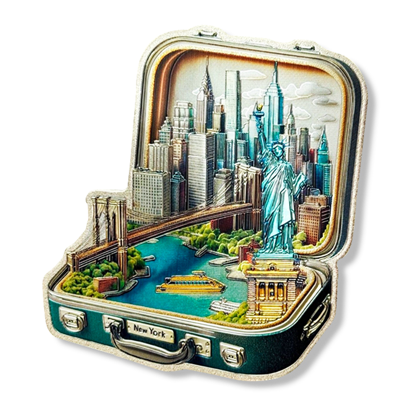 Holographic Travel New York City Vinyl Fridge Magnet