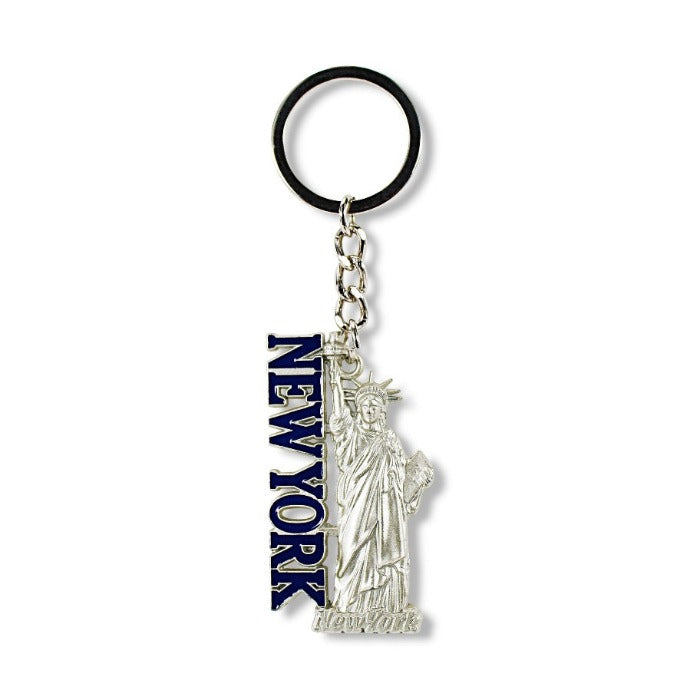 Metal Classic "NEW YORK" Statue of Liberty Keychain