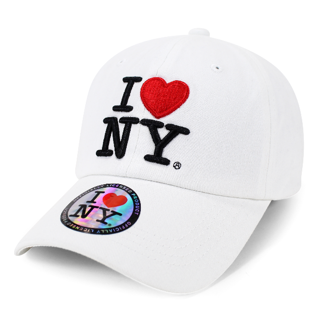 Official Embroidered I Love NY Hat | I Love New York Hat (Black, White)