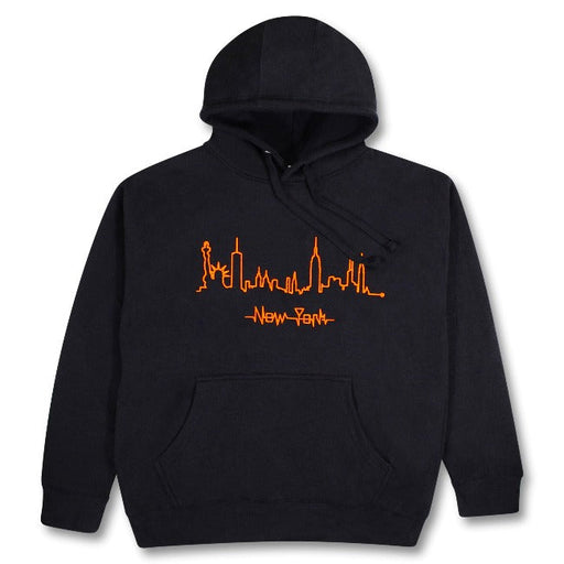 Embroidered Heartbeat Skyline New York Hoodie | NYC Hoodie