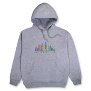 Embroidered Rainbow Skyline New York Hoodie | NYC Hoodie