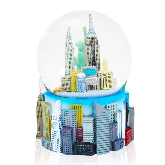 120MM JUMBO Cityscape "NEW YORK" Brooklyn Bridge Snow Globe | NYC Snow Globe