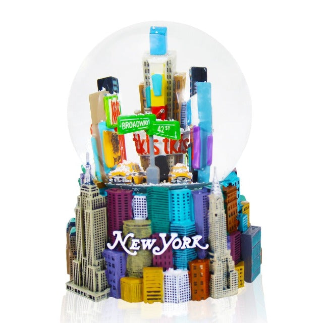 120MM Jumbo Musical Times Square New York Snow Globe | NYC Snow Globe | New York Gift