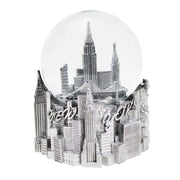 120MM Silver Jumbo Musical New York Snow Globe | NYC Snow Globe | New York Gift