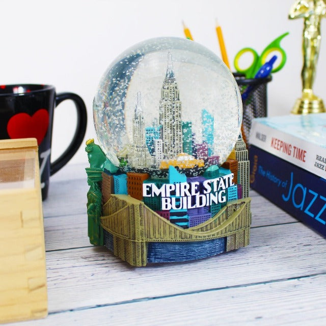 120MM Jumbo Musical "Empire State Building" New York Snow Globe | NYC Snow Globe | New York Gift