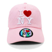 Official Embroidered I Love NY Hat | I Love New York Hat (Black, White)