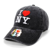 Official Embroidered I Love NY Hat | I Love New York Hat (Black, White)