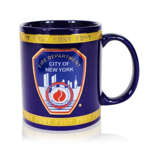 Official Chief FDNY Mug Blue w/ Gold Trim (3 Sizes)