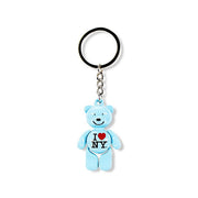 4D "I love NY" Teddy Bear Keychain W/ Mobile Limbs (8 Colors)