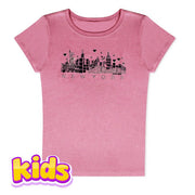 Girls Bedazzled Skyline New York T-Shirt | NYC T-Shirt