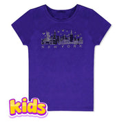 Girls Bedazzled Skyline New York T-Shirt | NYC T-Shirt