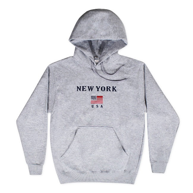 Embroidered Patriotic USA New York Hoodie | NYC Hoodie (3 Colors)