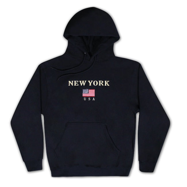 Embroidered Patriotic USA New York Hoodie | NYC Hoodie (3 Colors)