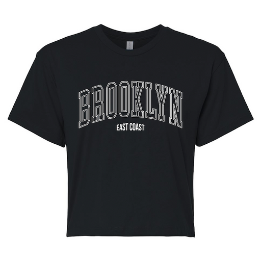 Ladies East Coast Fine Line Brooklyn Crop Top Shirt (XS-3XL)