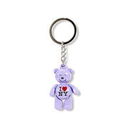 4D "I love NY" Teddy Bear Keychain W/ Mobile Limbs (8 Colors)