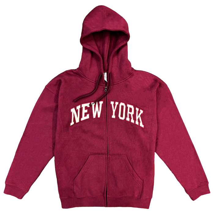 Embroidered Grayscale Zip-up New York Hoodie | NYC Hoodie (8 Colors)