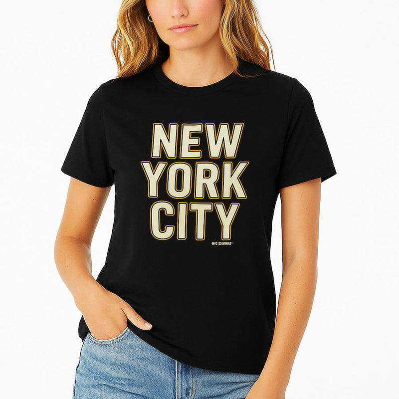 NEW YORK CITY Cream Block Women's Top