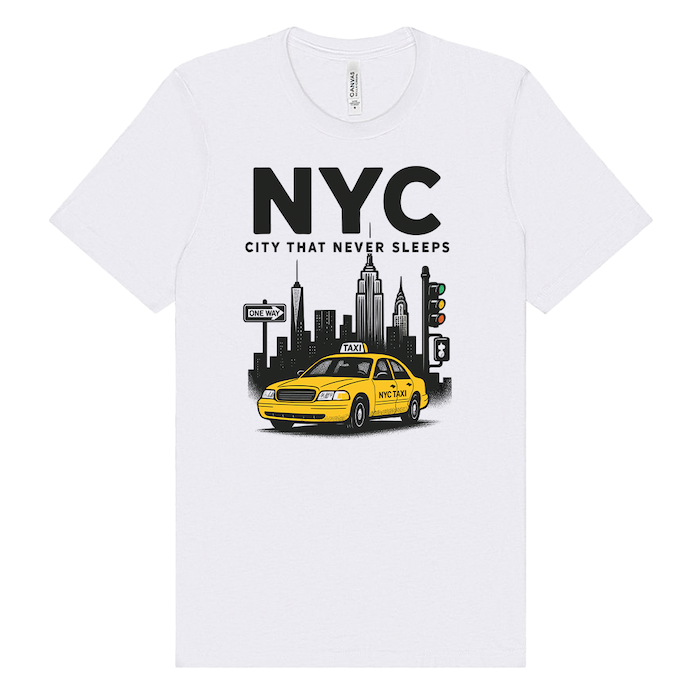 NYC "City That Never Sleeps" T-Shirt (7 Sizes)