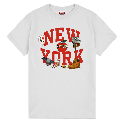 Heavy Cotton NEW YORK NATIVES White Tee | LOFTCLUB Series