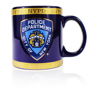 20oz. NYPD Mug Blue w/ Gold Trim (3 Sizes)