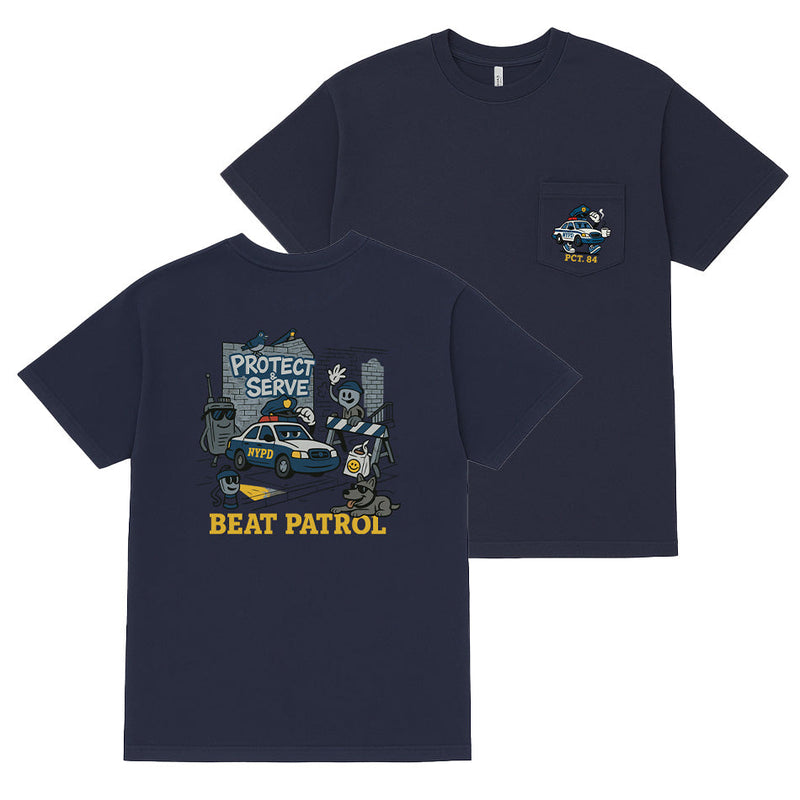 NYPD "Beat Patrol" Precinct 84 Pocket T-Shirt (6 Sizes)