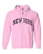 Embroidered Grayscale Zip-up New York Hoodie | NYC Hoodie (8 Colors)