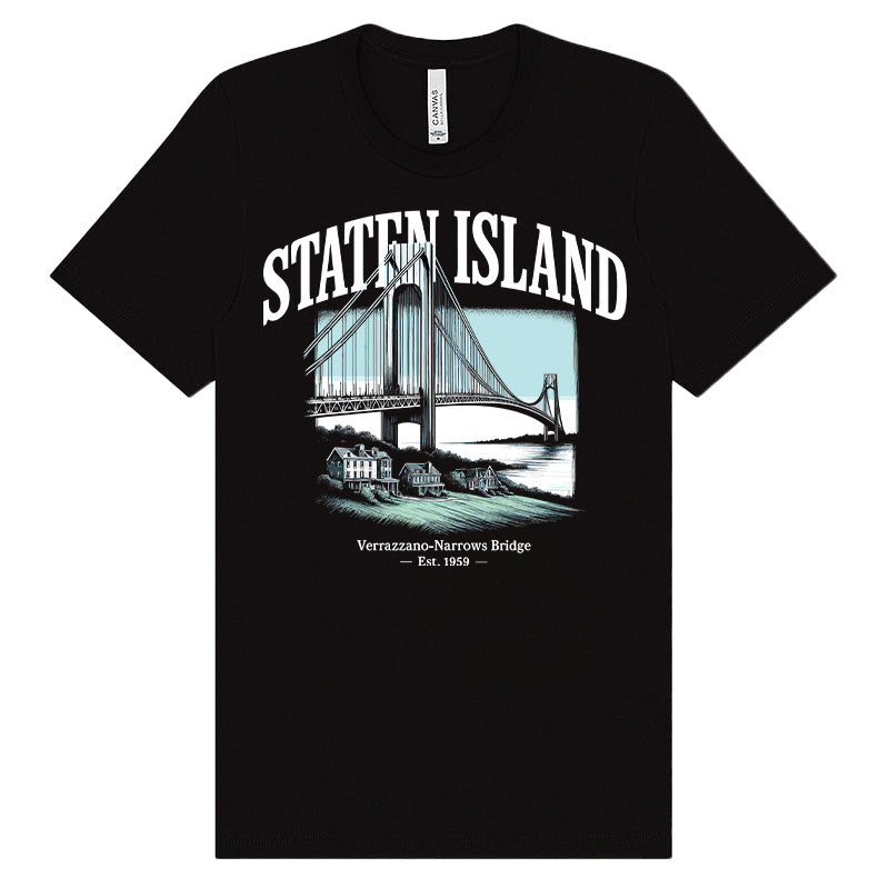 STATEN ISLAND – Verrazzano Narrows Black T-Shirt