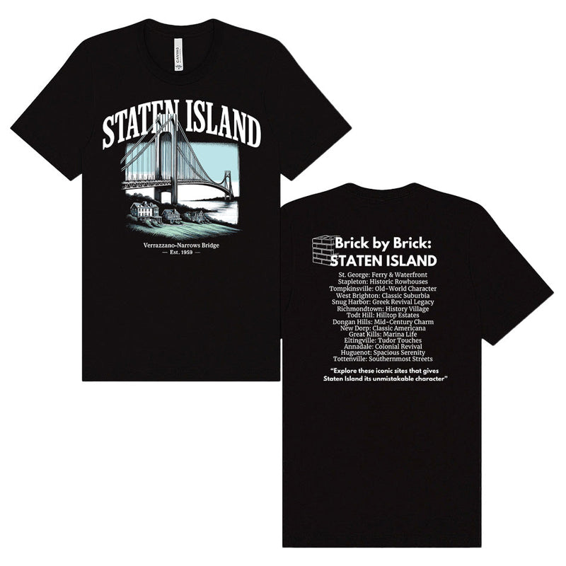 STATEN ISLAND – Verrazzano Narrows Black T-Shirt
