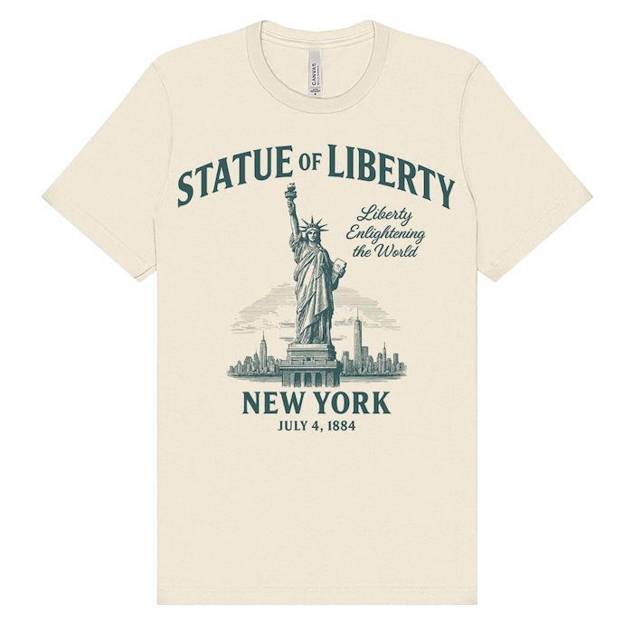 Statue of Liberty 1884 - "Liberty Enlightening The World" Tribute Tee