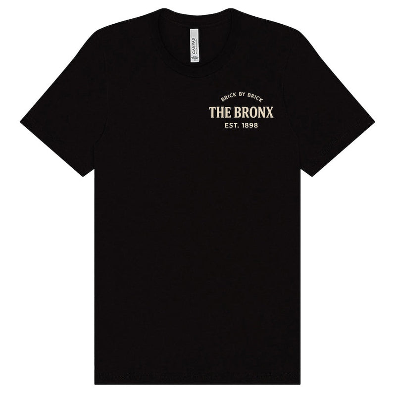 The Bronx: EST. 1898 "The Boogie Down" Architecture Black T-Shirt