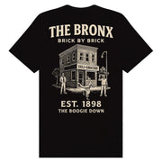The Bronx: EST. 1898 "The Boogie Down" Architecture Black T-Shirt