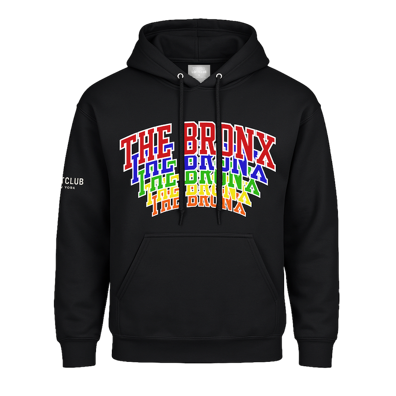 THE BRONX Stacked Multicolor Screen Print Hoodie (2 Shades)