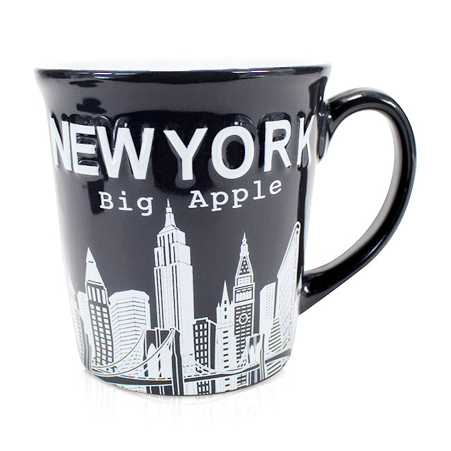 16oz. Cityscape "Manhattan" Jumbo New York Mug (White, Red, Pink, Cyan, Mustard, Tan, Brown) | NYC Mug
